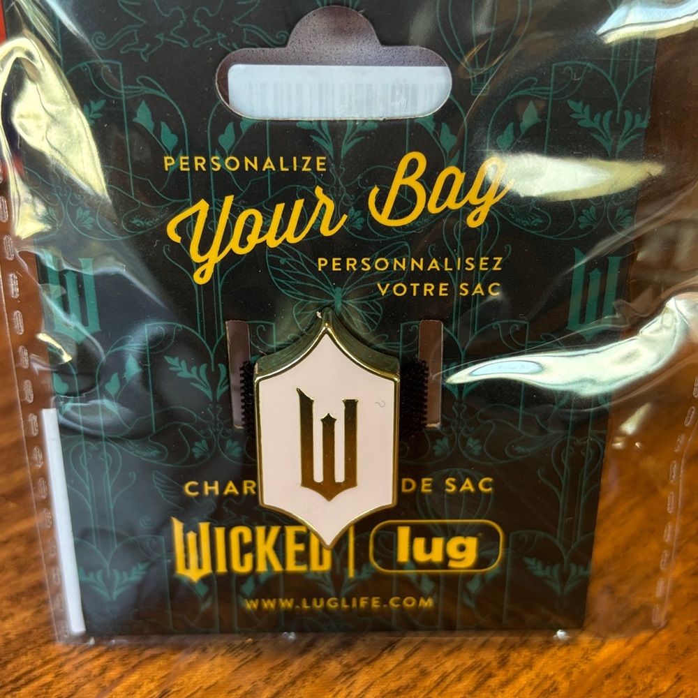 New in package Lug Wicked Bag Charm PINK GOLD